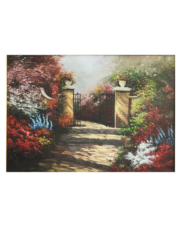 تابلو نقاشی رنگ و روغن با عنوان باغ بهشت سایز ۷۰×۵۰