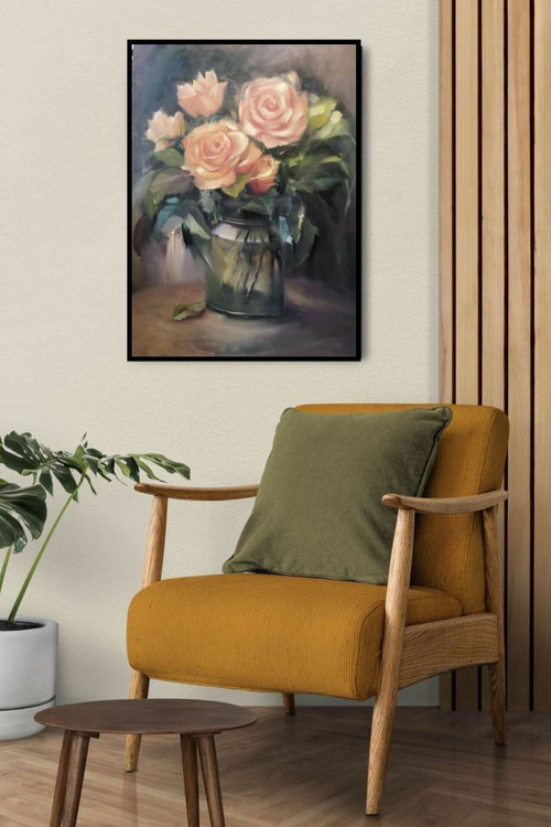 تابلو نقاشی رنگ و روغن، سکوت زرد