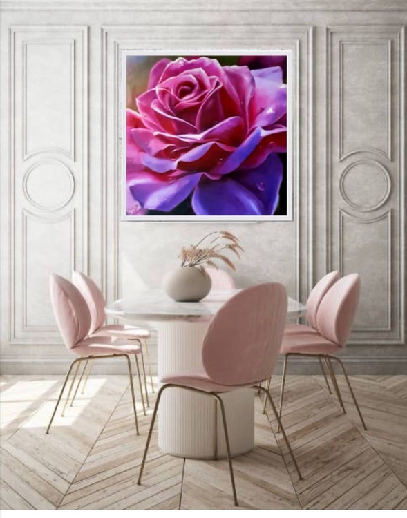 تابلو نقاشی رنگ و روغن، نجوای بنفش