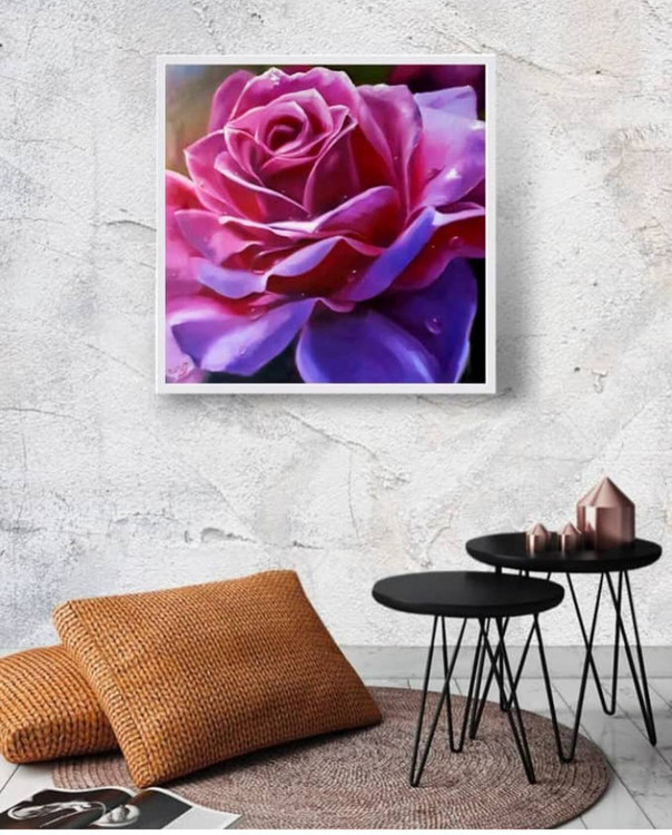 تابلو نقاشی رنگ و روغن، نجوای بنفش