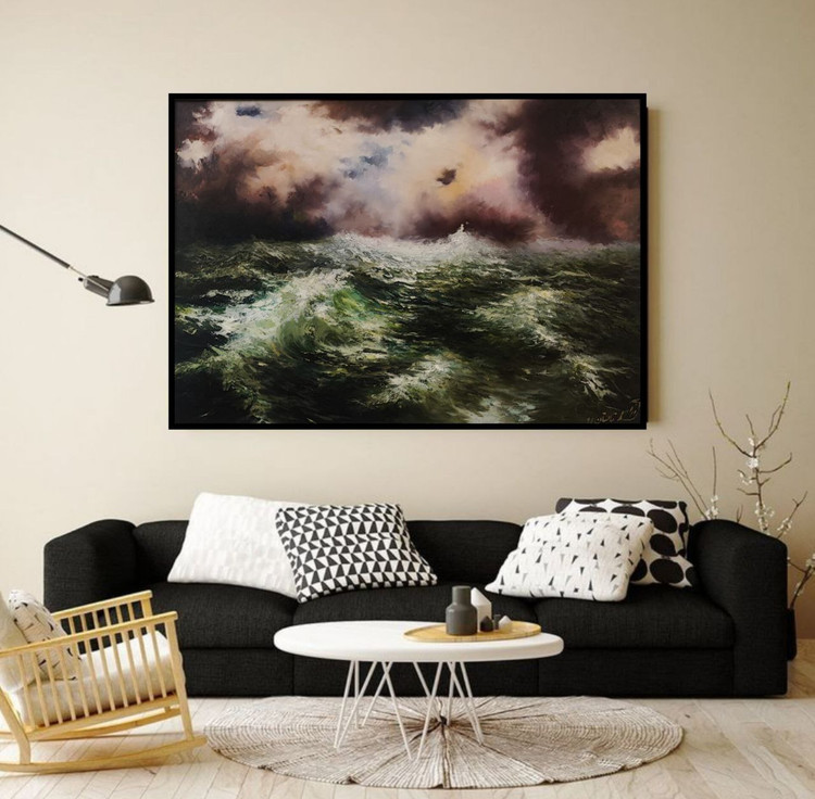 تابلو رنگ و روغن، غروب خاموش