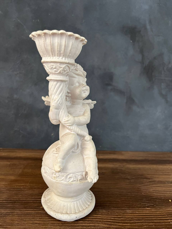 مجسمه پلی استر خام شمعدان فرشته