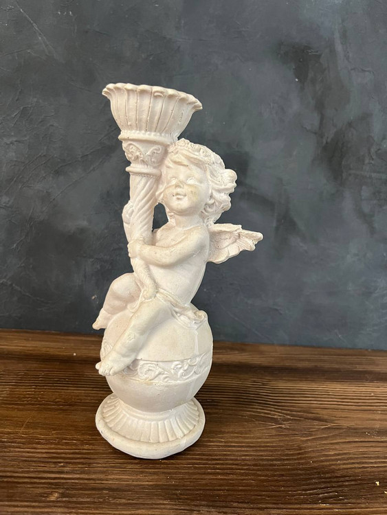 مجسمه پلی استر خام شمعدان فرشته