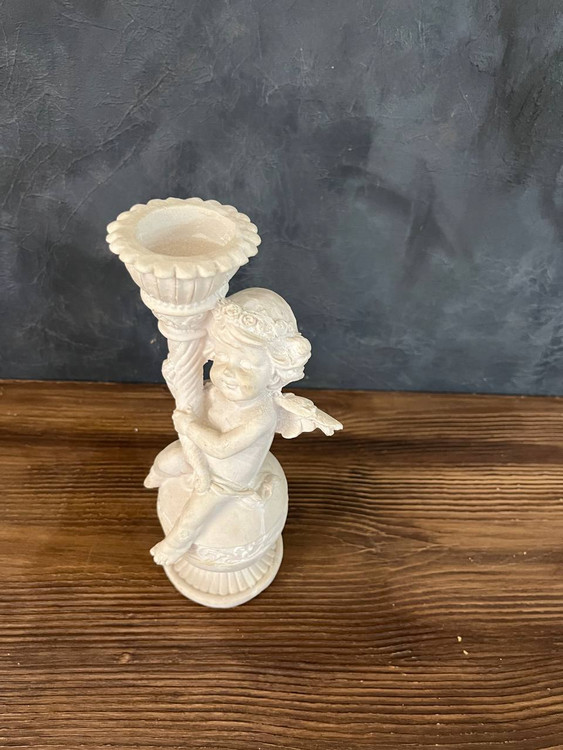 مجسمه پلی استر خام شمعدان فرشته