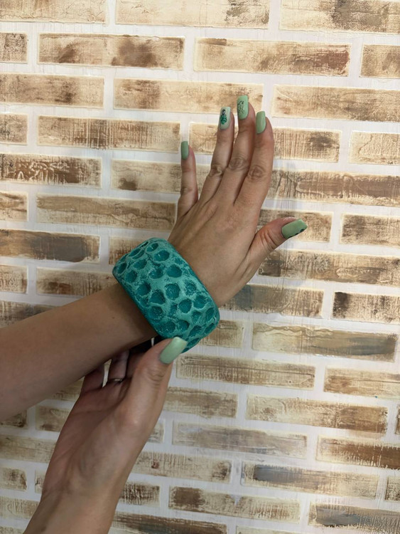 النگو پاپیه ماشه فیروزه ای