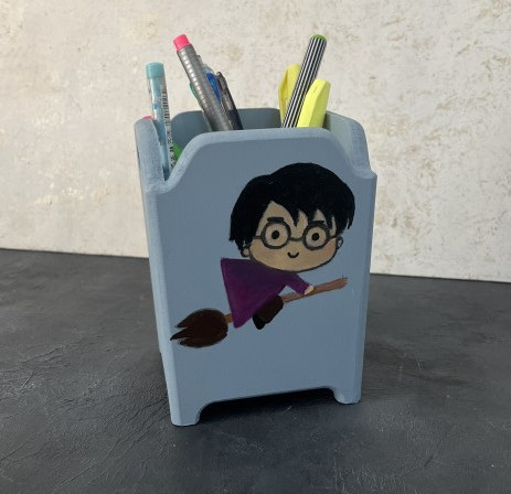 جاقلمی رومیزی چوبی طرح هری پاتر