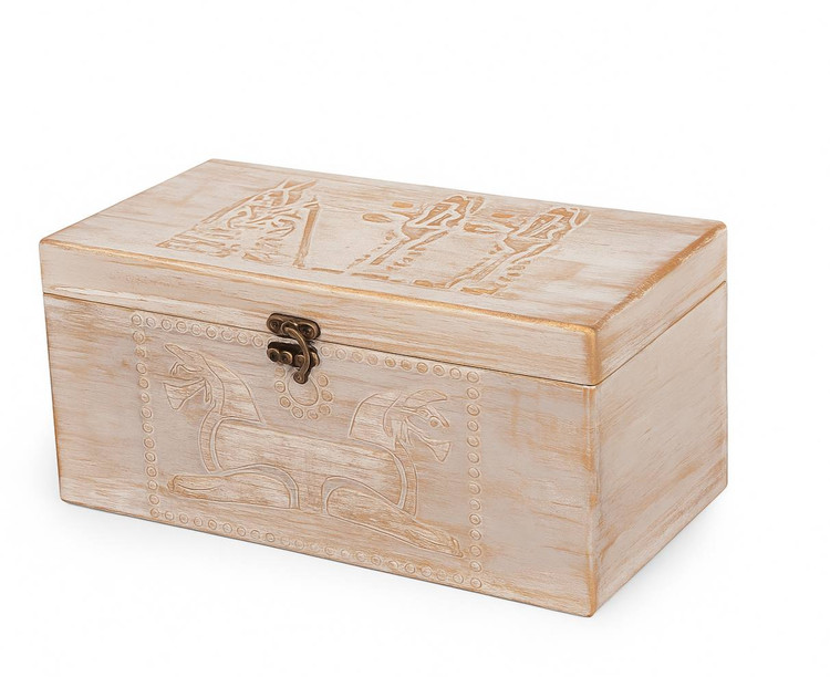 جعبه تی بگ چوبی مستطیل طرح تخت جمشید