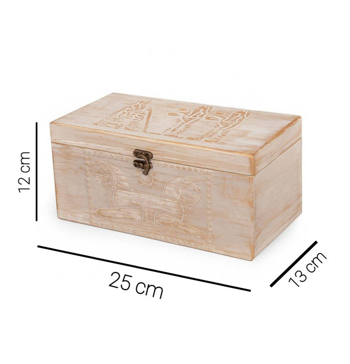جعبه تی بگ چوبی مستطیل طرح تخت جمشید