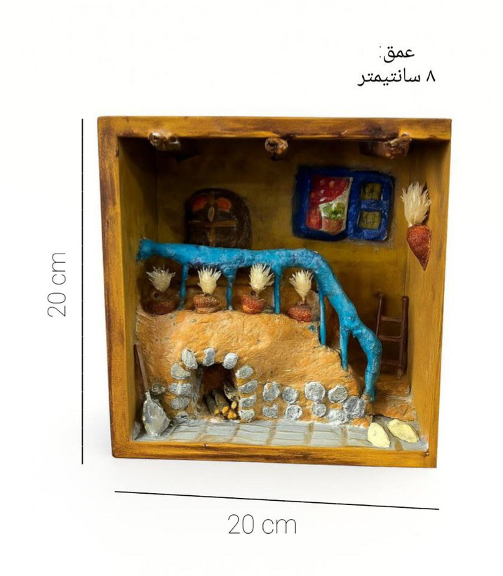 دیوارکوب چوبی سنتی طرح برجسته ایوان خونه مادربزرگه
