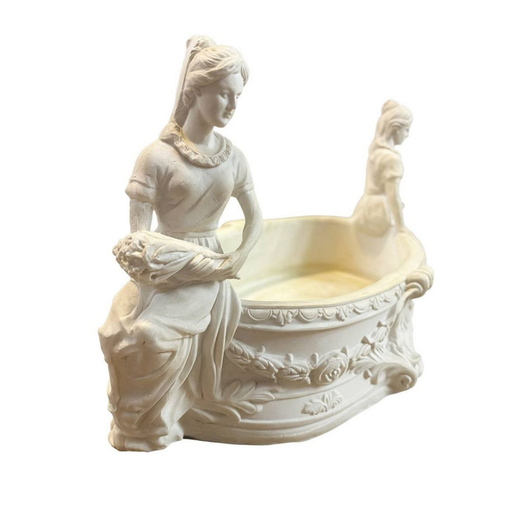 کشکول پذیرایی پلی استر خام میوه خوری یا آجیل خوری فرشته زن 21*36*16 سانتی متر
