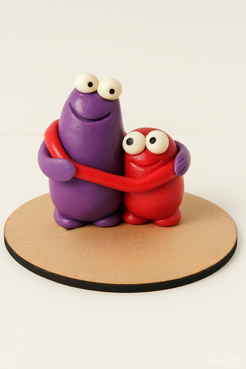 مجسمه خمیری دو عاشق خنگول کد 2