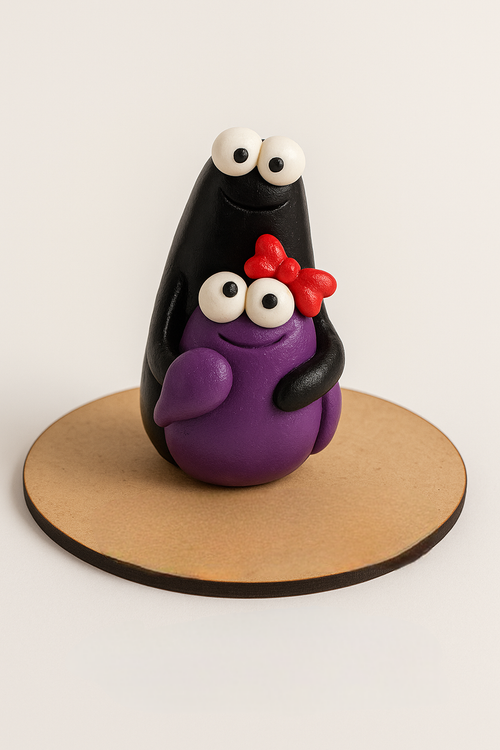 مجسمه خمیری دو عاشق خنگول کد 3