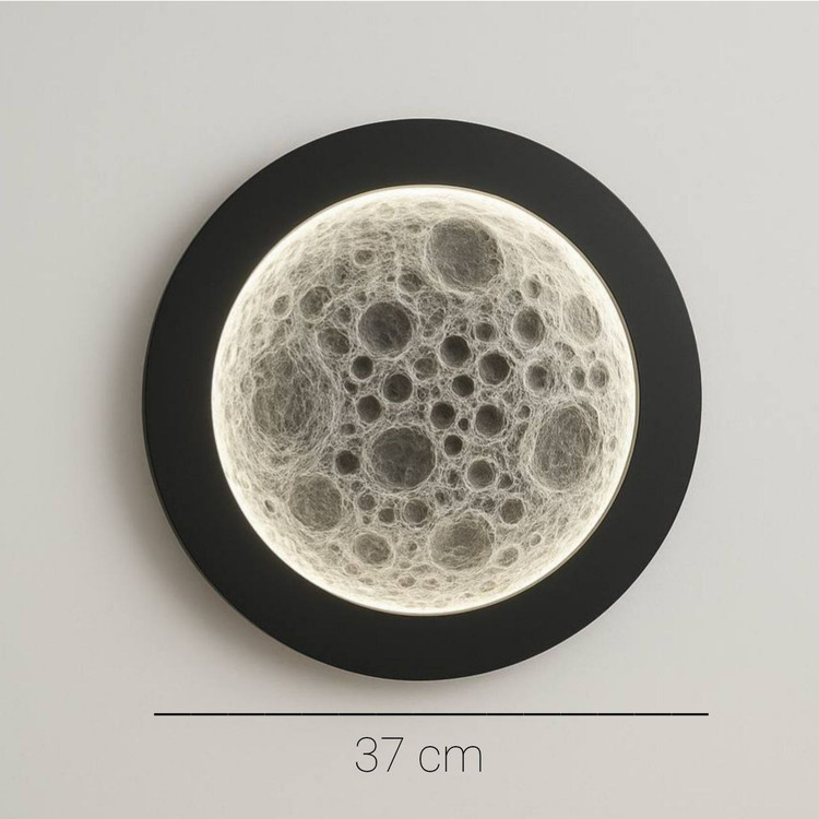 تابلو چراغ دار طرح ماه میکس چوب و پاپیه ماشه