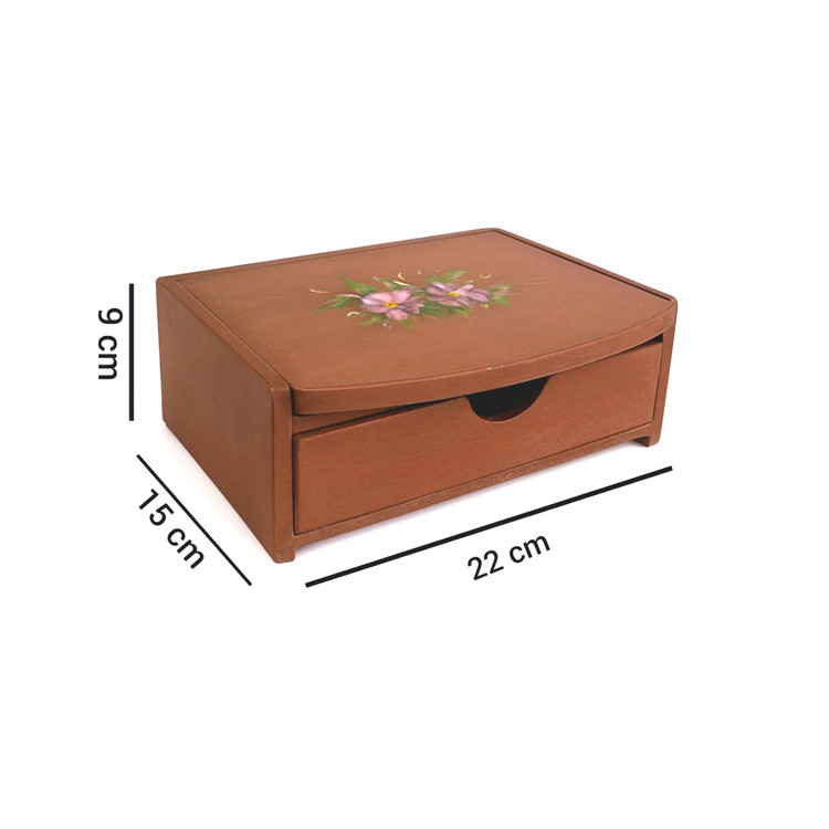 استند زیورآلات نارنجی کم رنگ طرح گل بنفشه