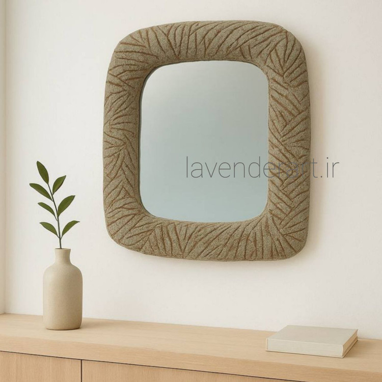 آینه دکوراتیو پاپیه ماشه طرح تنفس خاک