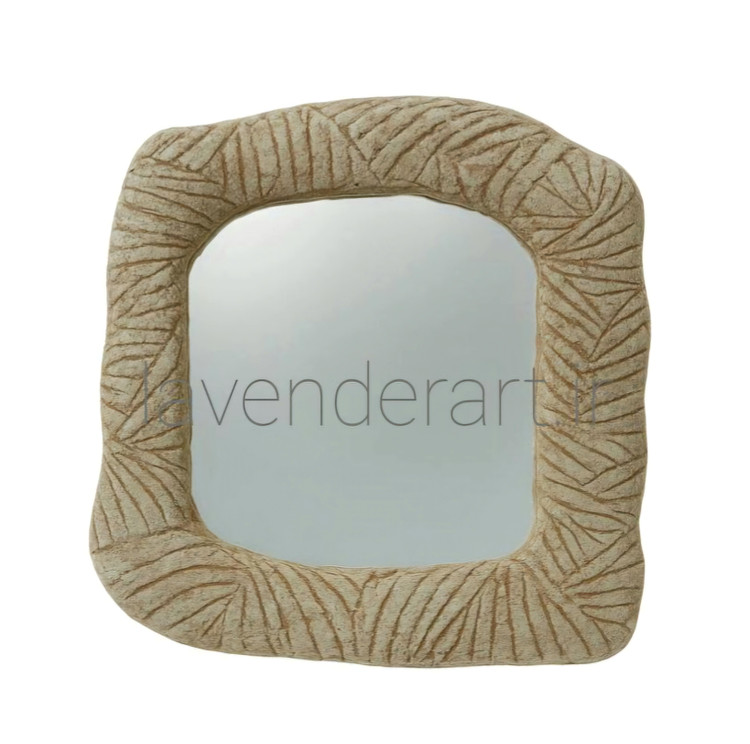 آینه دکوراتیو پاپیه ماشه طرح تنفس خاک