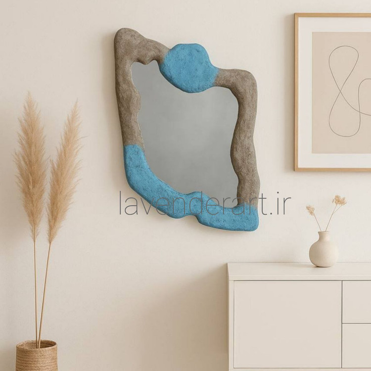 آینه دکوراتیو پاپیه ماشه طرح ایران من