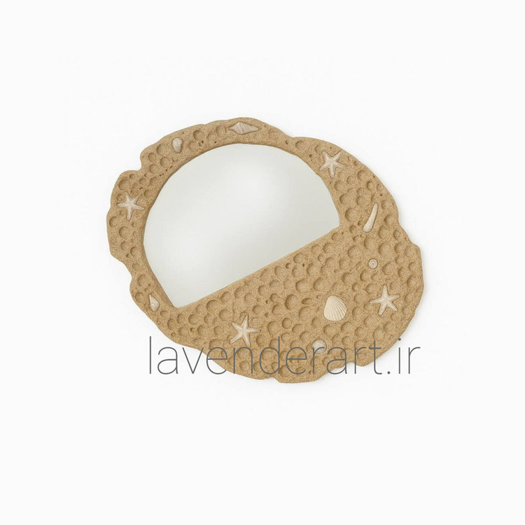 آینه دکوراتیو پاپیه ماشه طرح آرامش ساحل