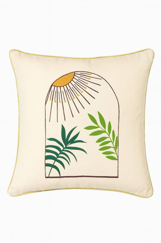 کاور کوسن نقاشی شده مینیمال 40*40 الیاف طبیعی طرح 2