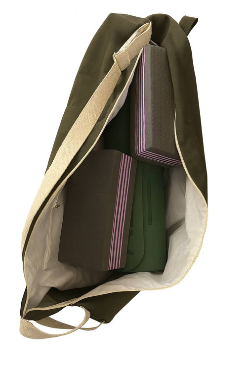 کیف مت یوگا جنس کتان سبز ارتشی