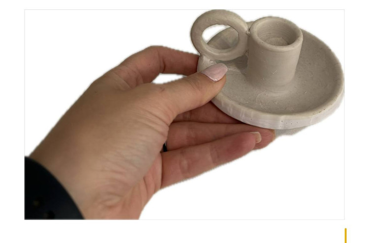 مجسمه پلی استر خام شمعدان 6 سانت