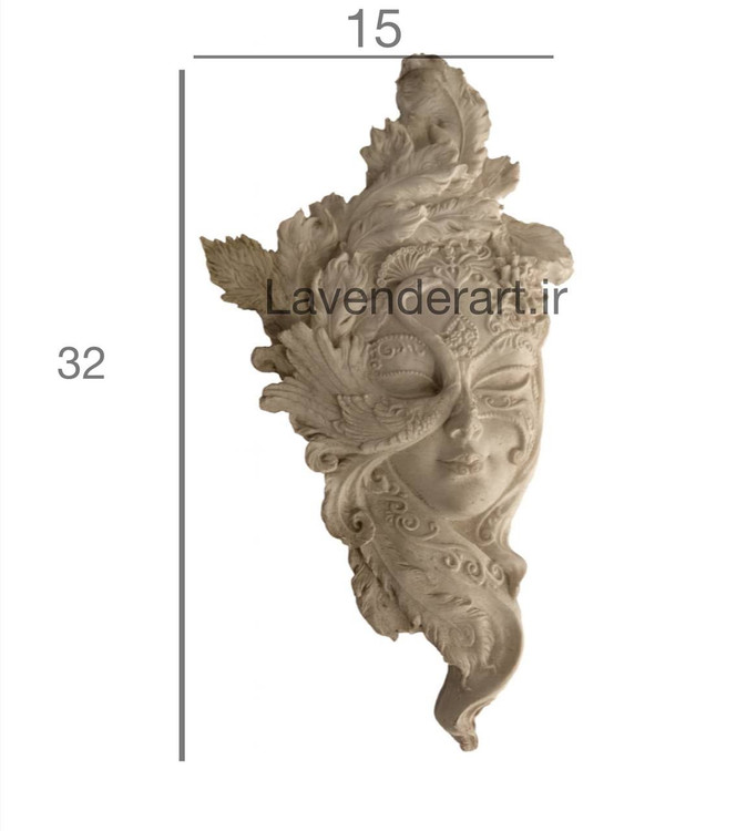 دیوارکوب پلی استر خام طرح ماسک بالماسکه