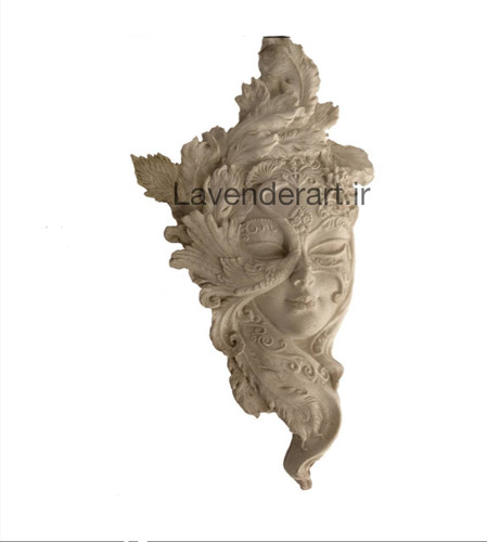 دیوارکوب پلی استر خام طرح ماسک بالماسکه