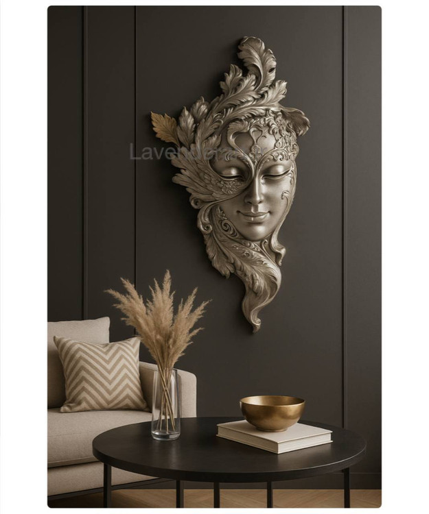 دیوارکوب پلی استر طرح ماسک بالماسکه