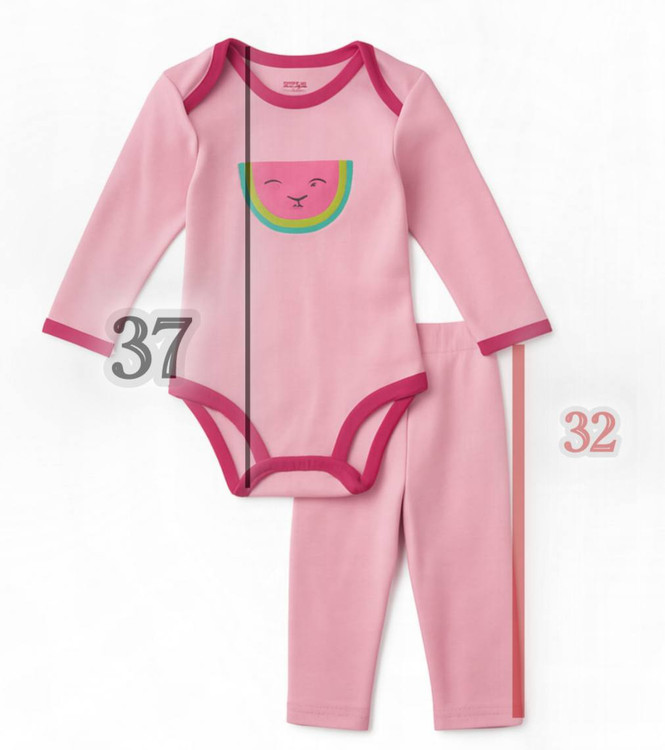 بادی و شلوار نوزادی نخ پنبه طرح هندوانه برند کارترز مناسب یلدا