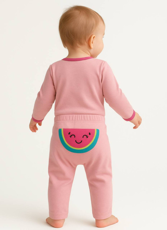 بادی و شلوار نوزادی نخ پنبه طرح هندوانه برند کارترز مناسب یلدا