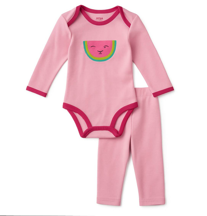 بادی و شلوار نوزادی نخ پنبه طرح هندوانه برند کارترز مناسب یلدا