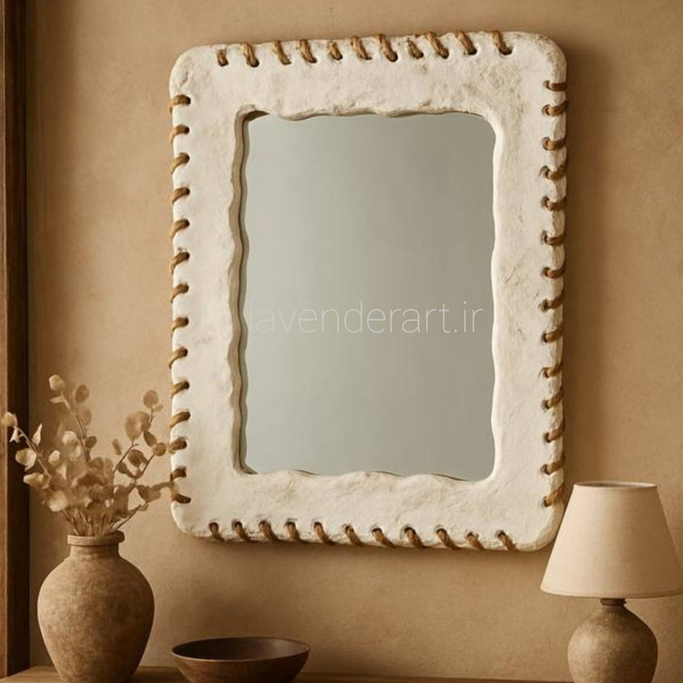 آینه دکوراتیو پاپیه ماشه طرح مینیمال کوک