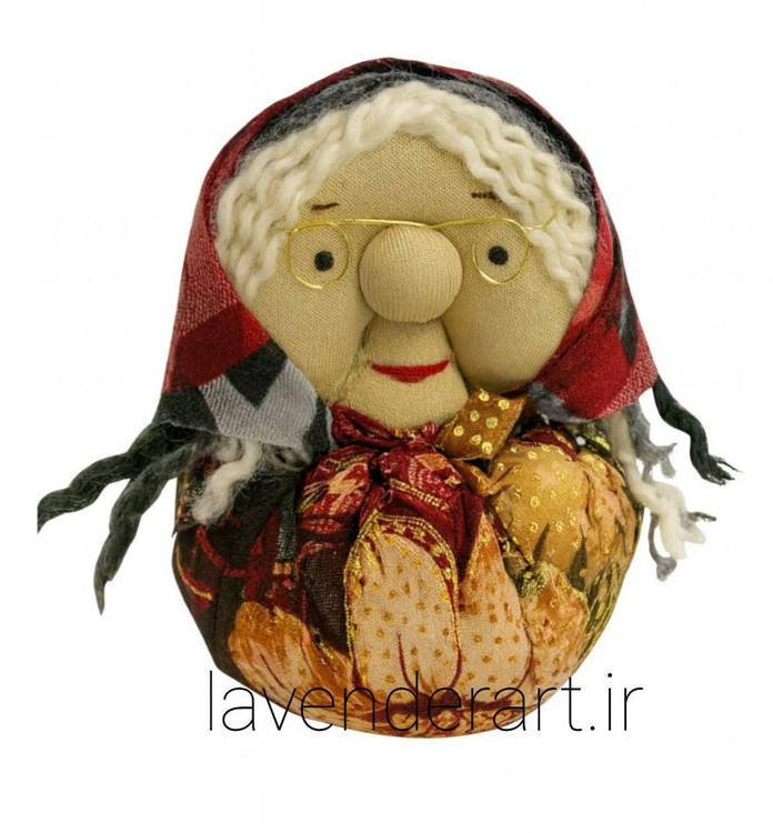 عروسک پارچه ای دستدوز به یاد مادربزرگ مهربانم