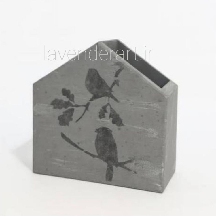 باکس چندکاره طرح پرنده مناسب جای کارد و چنگال، جاقلمی رومیزی و ...