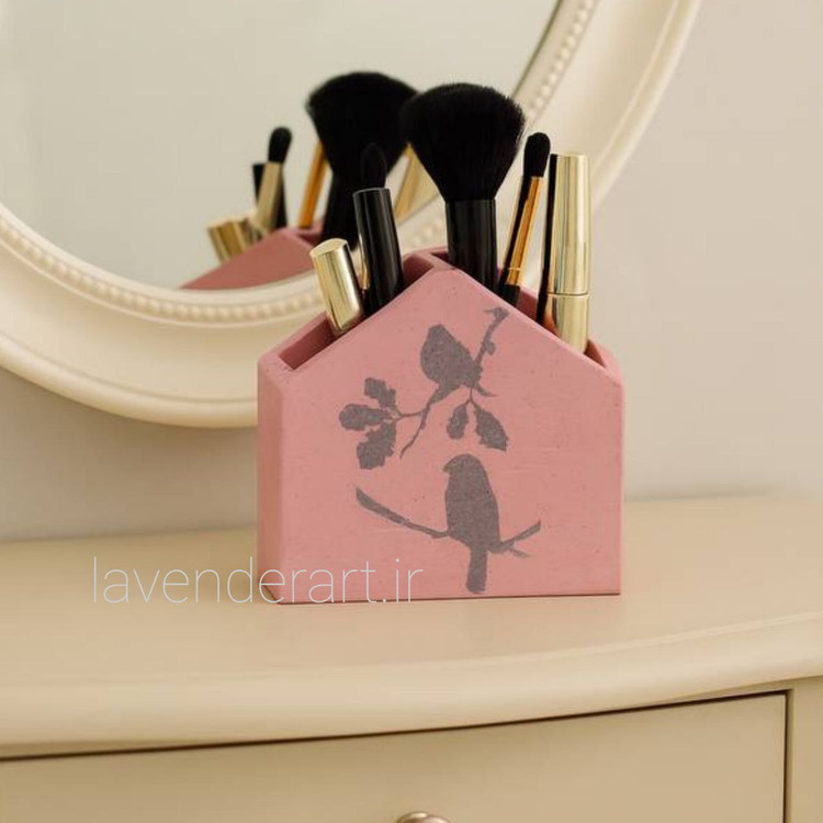 باکس چندکاره طرح پرنده مناسب جای کارد و چنگال، جاقلمی رومیزی و ...