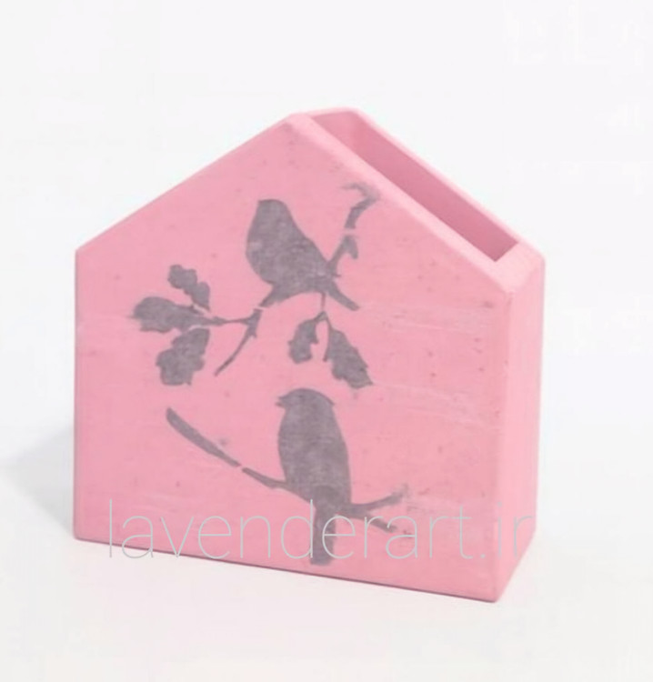 باکس چندکاره طرح پرنده مناسب جای کارد و چنگال، جاقلمی رومیزی و ...