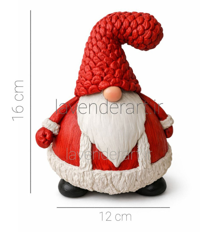 مجسمه پلی استری بابانوئل تپلی 16*12