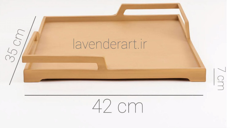 سینی چوبی فانتزی پایه دار خاص سایز 42*35