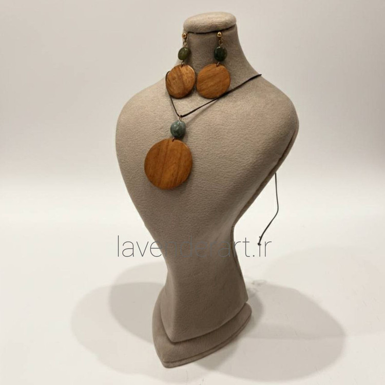 نیم ست چوبی طرح دایره عقیق