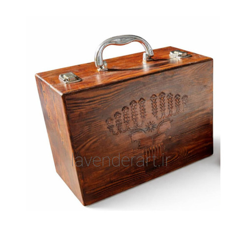 چمدان چوبی طرح خوشه نیاکان