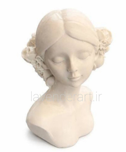 مجسمه پلی استر خام نیم تنه دختر 10 سانتی متر
