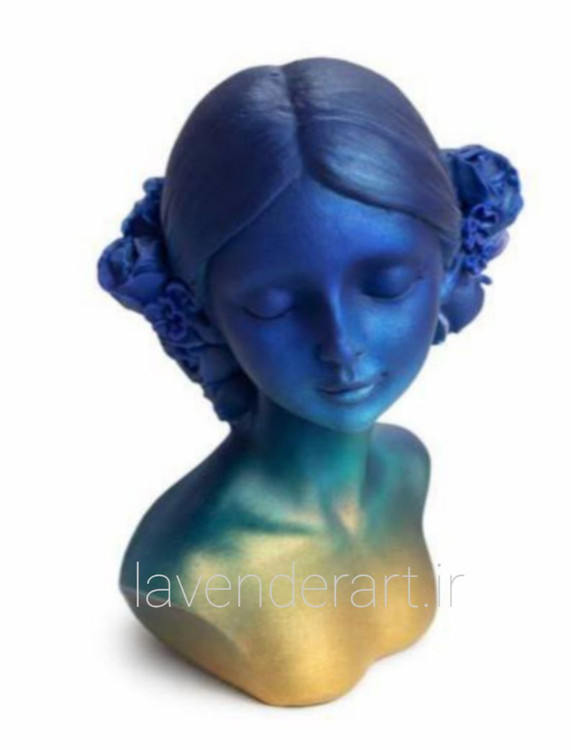 مجسمه پلی استر خام نیم تنه دختر 10 سانتی متر