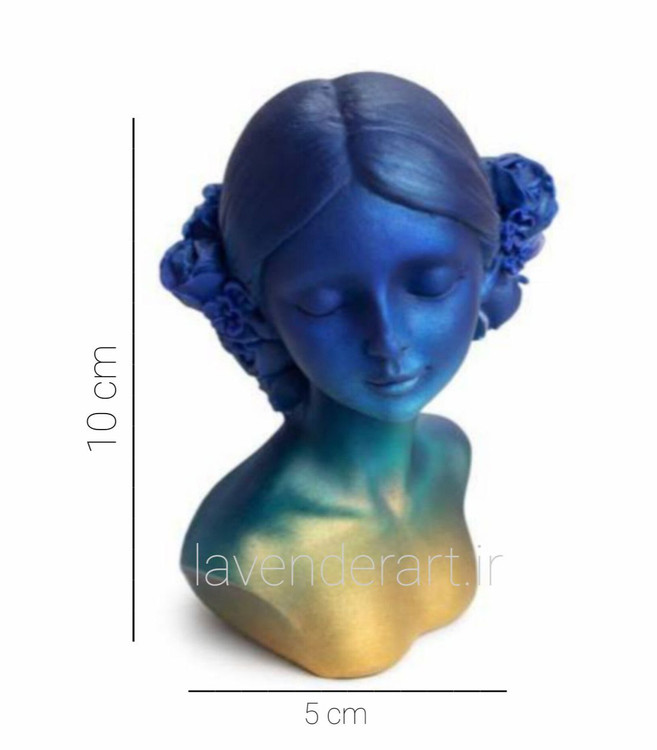مجسمه پلی استر نیم تنه دختر 10 سانتی متر