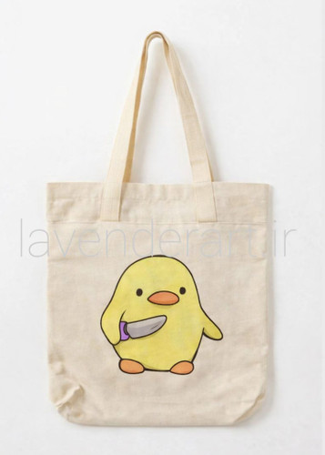 توت بگ کتان با نقاشی پارچه جوجه بلا