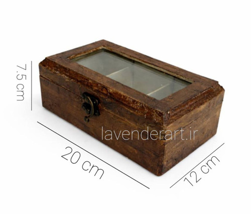 جعبه تیبگ سه خانه طرح چرم قهوه ای