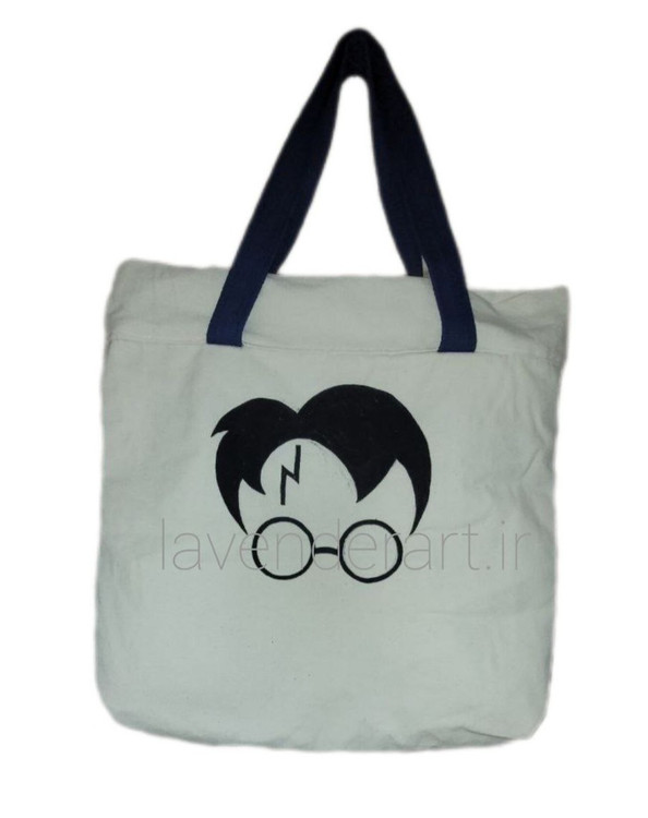 توت بگ کتان با نقاشی پارچه طرح هری پاتر