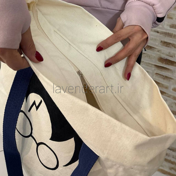 توت بگ کتان با نقاشی پارچه طرح هری پاتر