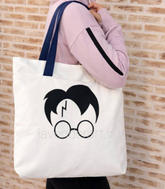 توت بگ کتان با نقاشی پارچه طرح هری پاتر