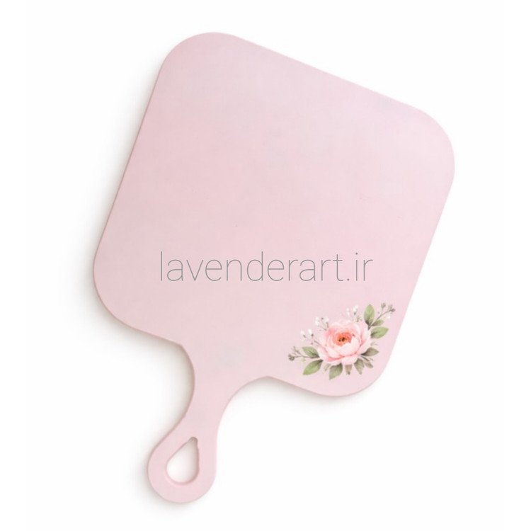 تخته سرو چوبی صورتی با طرح گل نقاشی شده