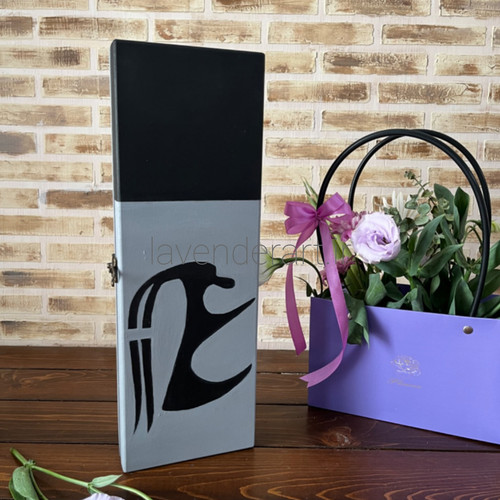 جعبه چوبی قلمو و لوازم هنری با طرح باستانی پاژ سایز 38.15.8